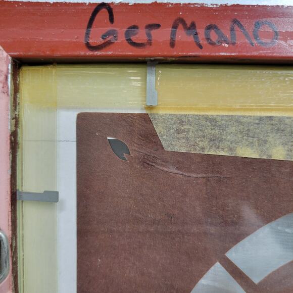 VTG Japanese Katagami Textile Stencil Family Tree Crest Fabric Pattern Monogram - Picture 15 of 16